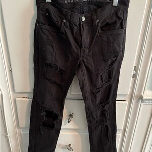 Rogue  Skinny Black Distressed Men's Jeans
